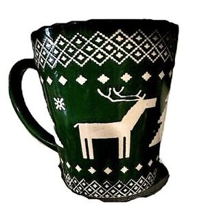 Christmas Winter‎ Reindeer Tree & Snowflake Coffee Mug By Great Gathering